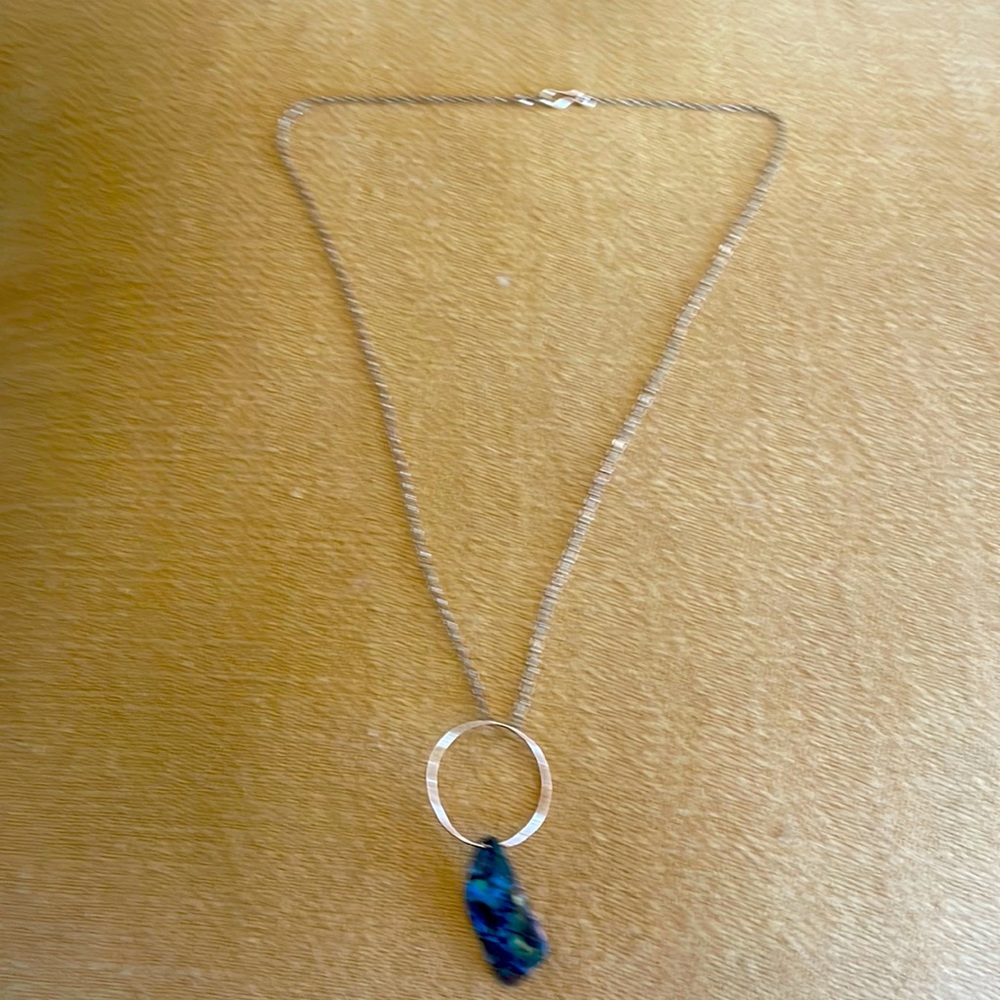 Abalone gold fill 22” necklace, local Cali designer